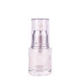 2oz 60ml Transparent cosmetic foundation glass bottles with white pump